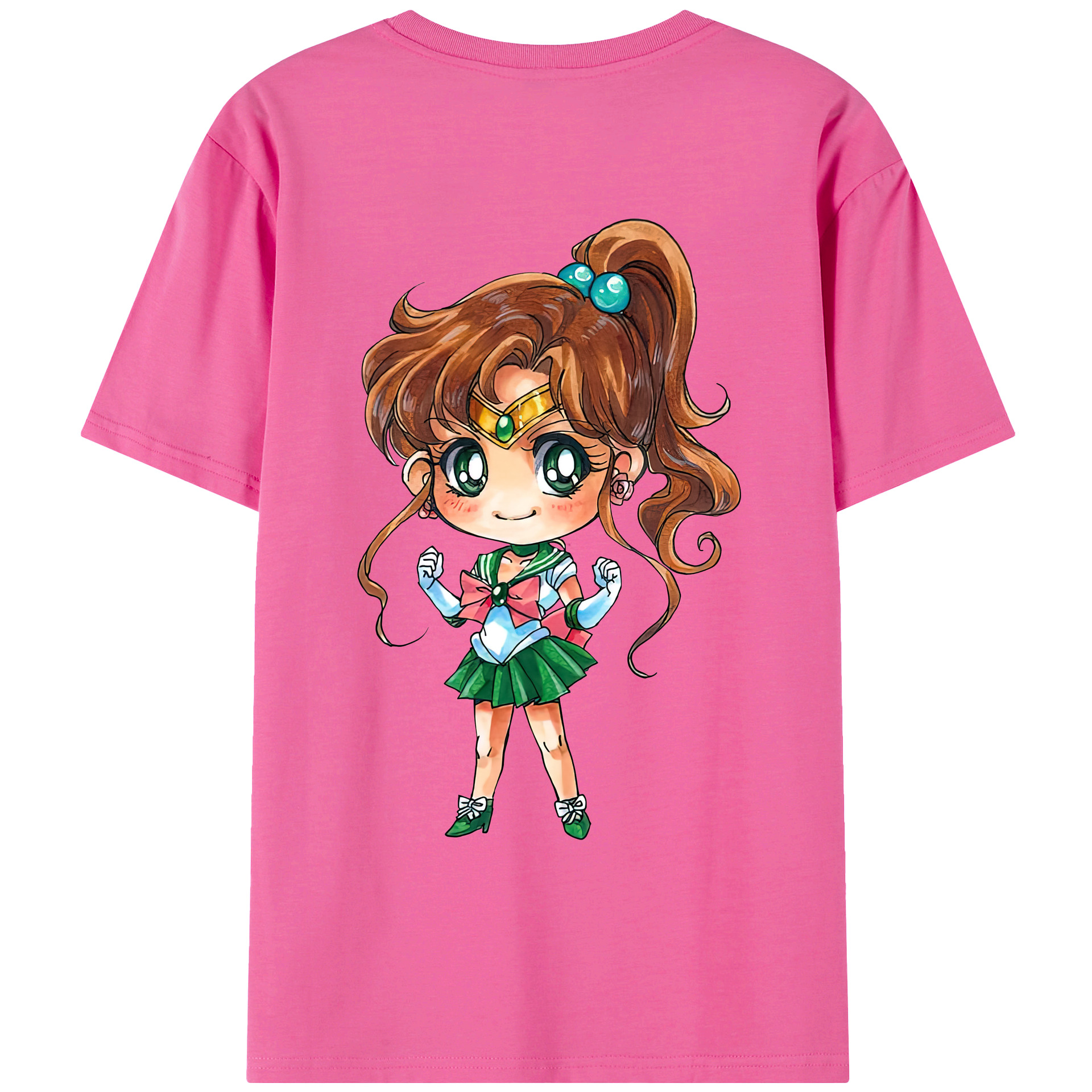（画像用） 美少女戦士セーラームーン 木野 まこと きの まこと Sailor Moon Kino Makoto （セーラージュピター；Sailor Jupiter） レディース半袖Tシャツ(バックプリント)